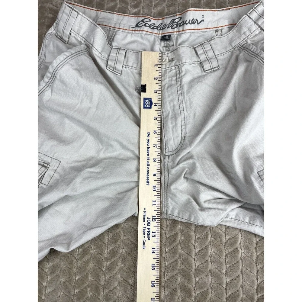 Eddie Bauer Cargo Shorts Mens 36 Stone Gray